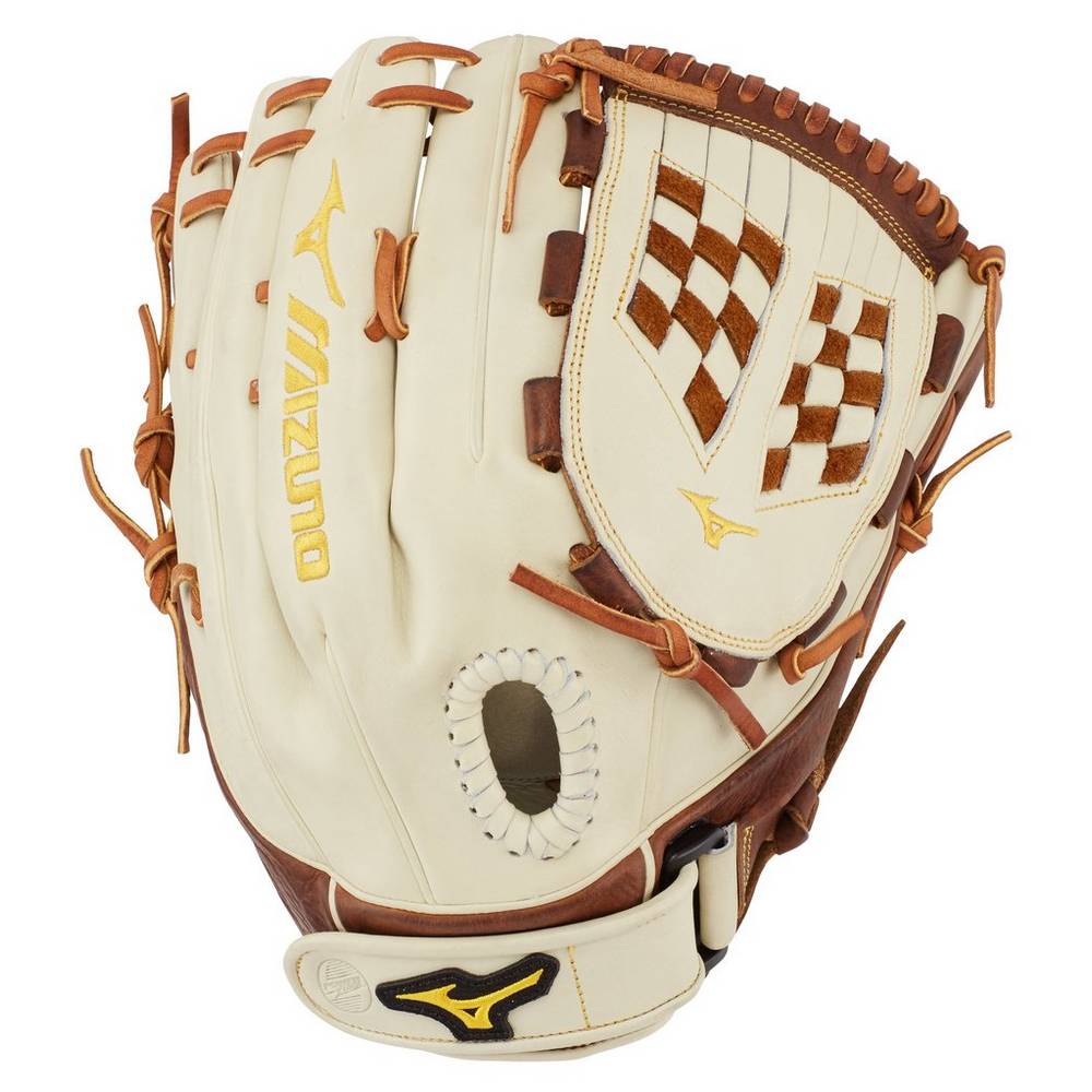 Damske Rukavice Mizuno Classic Series Fastpitch 13" Softball Strieborne/Hnede Vypredaj QOCZ86314